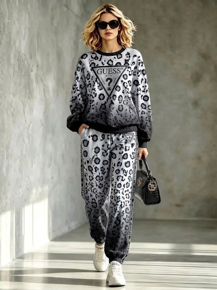 Coordinato Guess in puro cotone - Felpa + Pantalone IN OMAGGIO